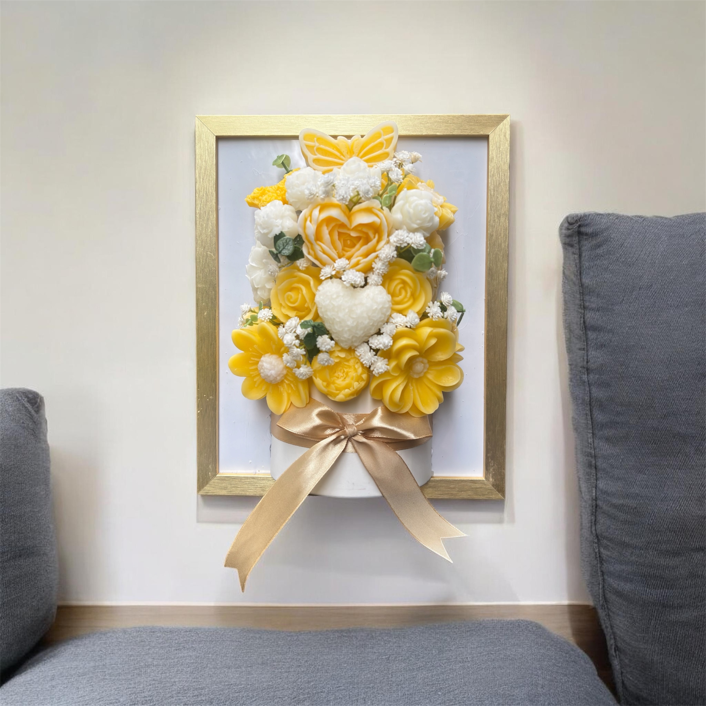 Golden Butterfly 3D Frame