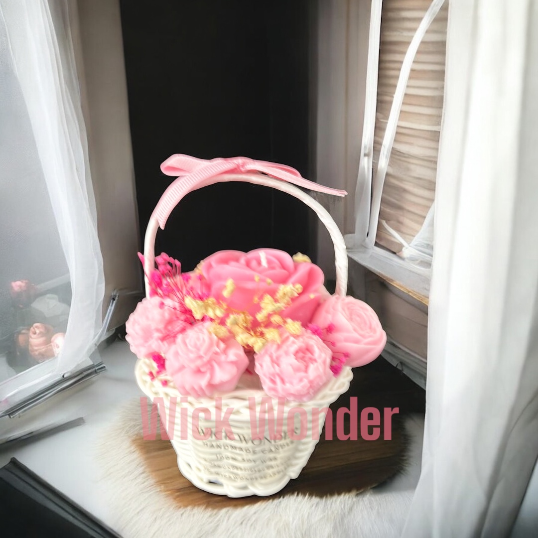 Pink Rose Basket