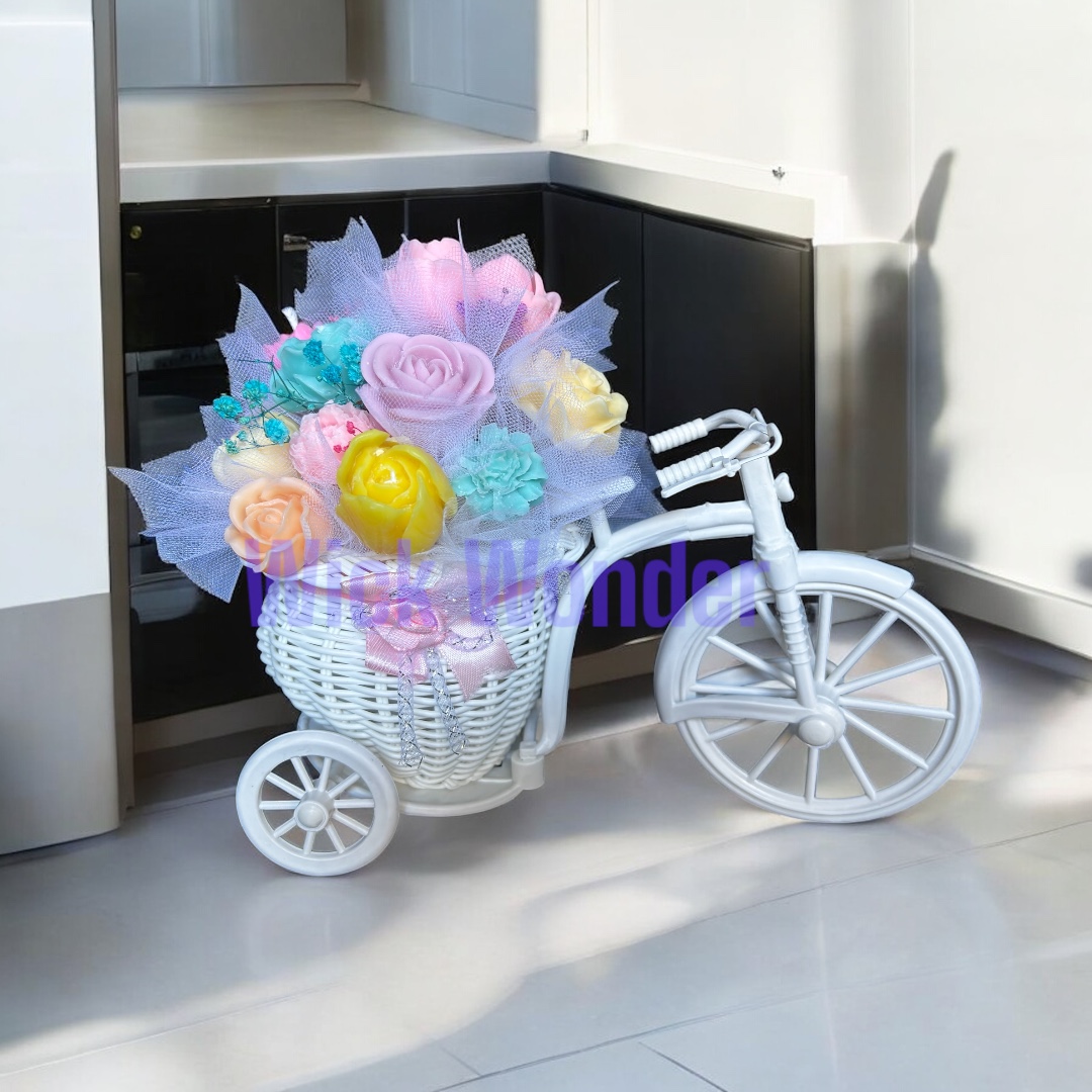 Pastel Rainbow Bicycle Bouquet
