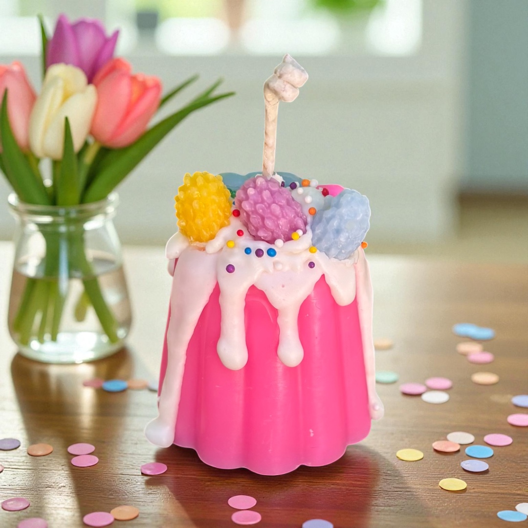 Berry Drip Cake Candle