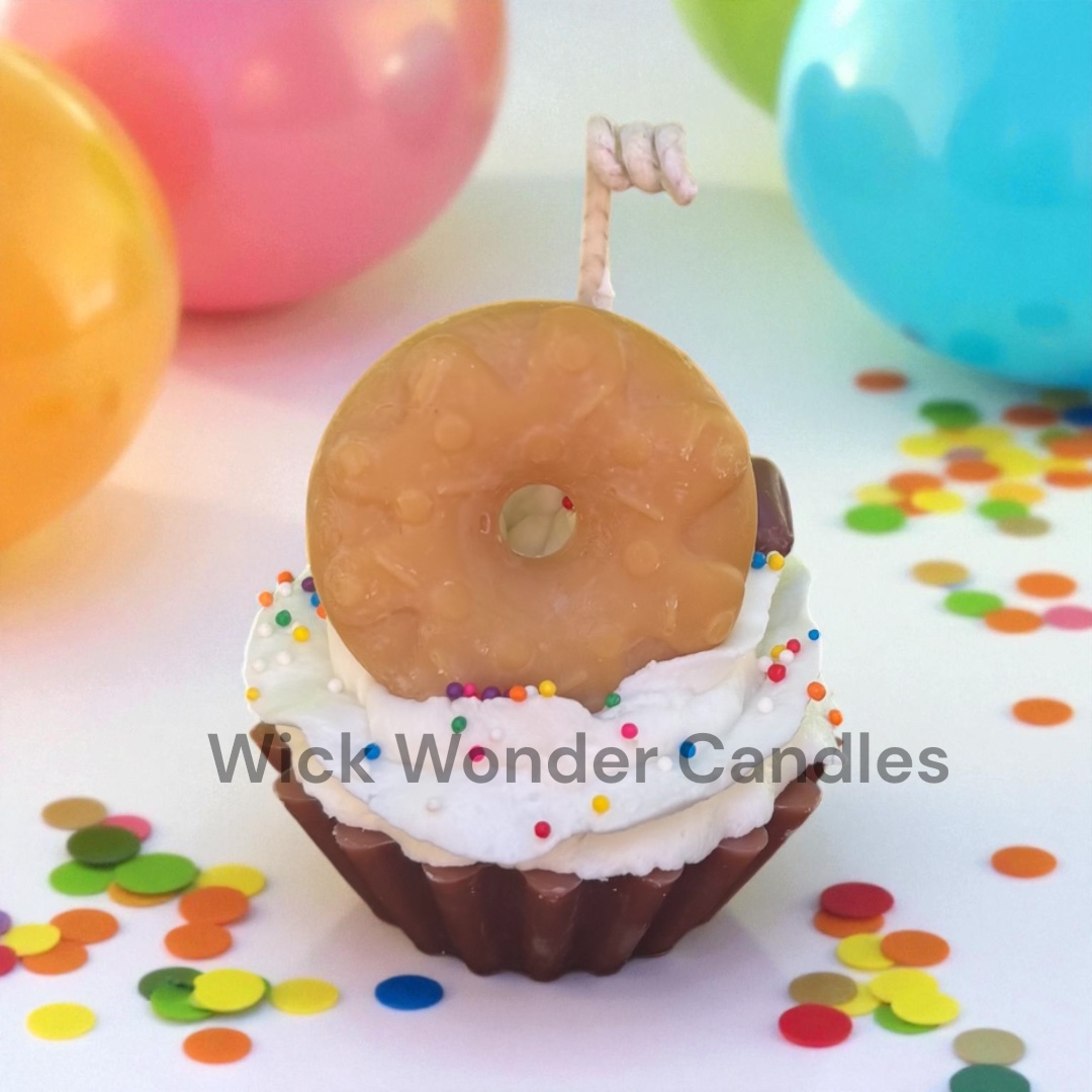 Donut Cupcake Candle