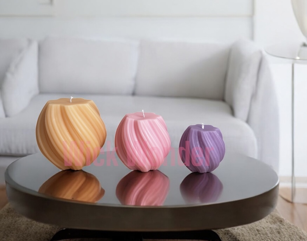 Swirl Sphere Candle