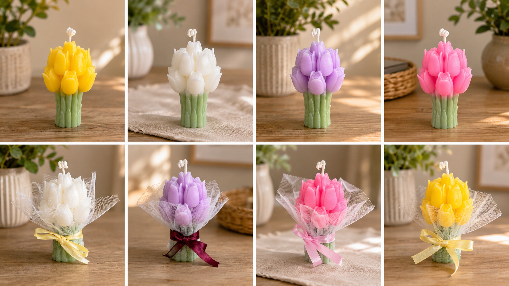 Tulip Bouquet Candle