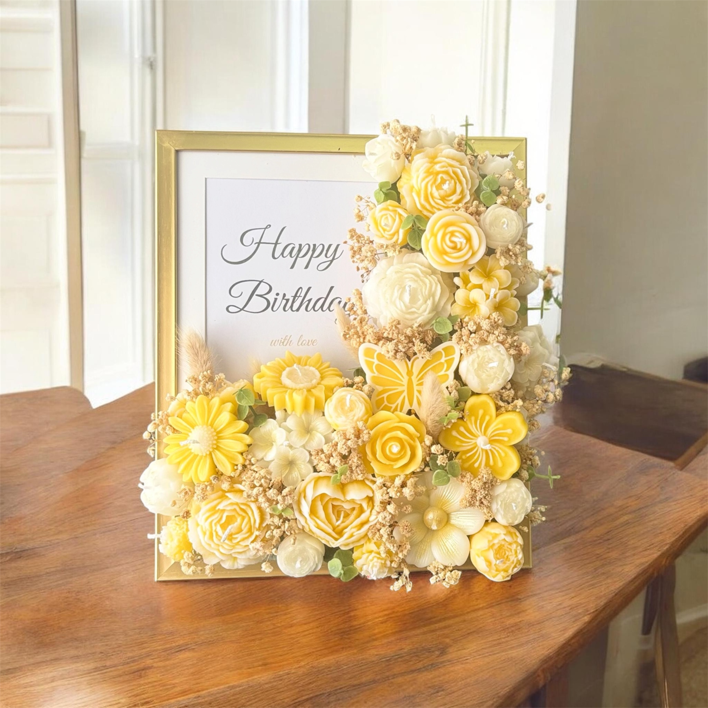 Golden Bloom 3D Frame